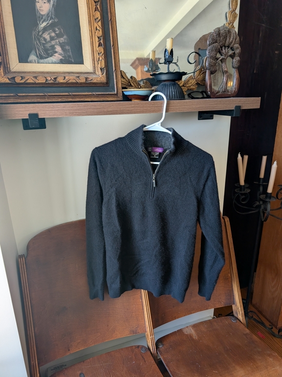 Saks Fifth Avenue Other - Saks Fifth Avenue Men's Black Half-Zip Sweater